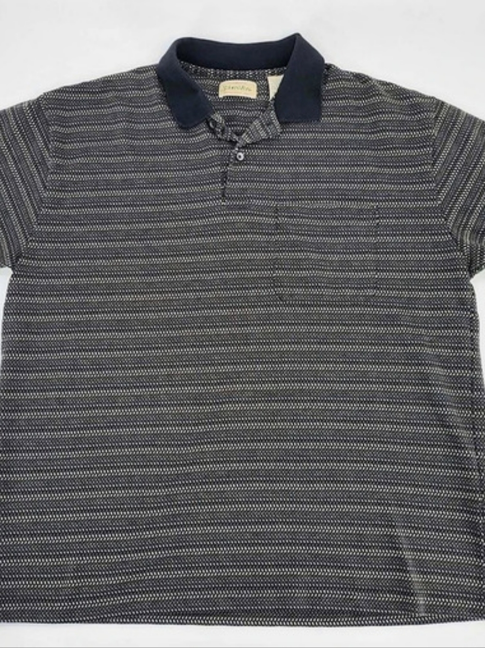 Retro St. John's Bay Men's Polo Shirt Black & White Size XL
